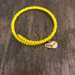 Alex and Ani Vintage Sixty-Six yellow bracelet
